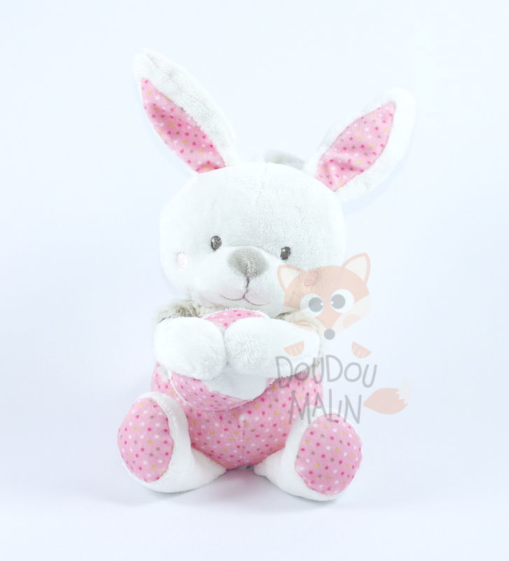 Musical box pink white rabbit 